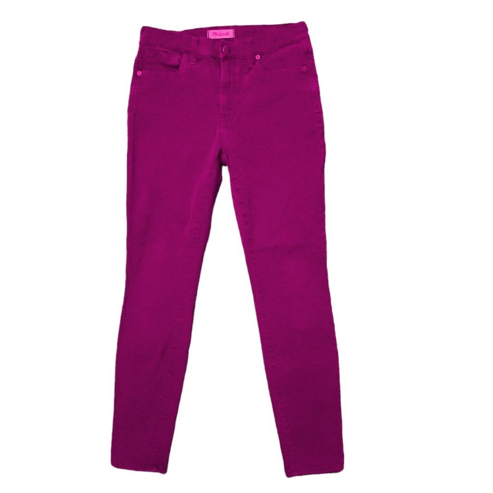 Madewell 9" High Riser Skinny Skinny 27 (Meas 27x27 9" Rise) Burgundy Jeans A16